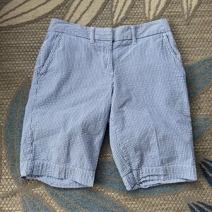 L.L. Bean Women’s Favorite Fit SeerSucker 100% Cotton Bermuda‎ Shorts Size 4